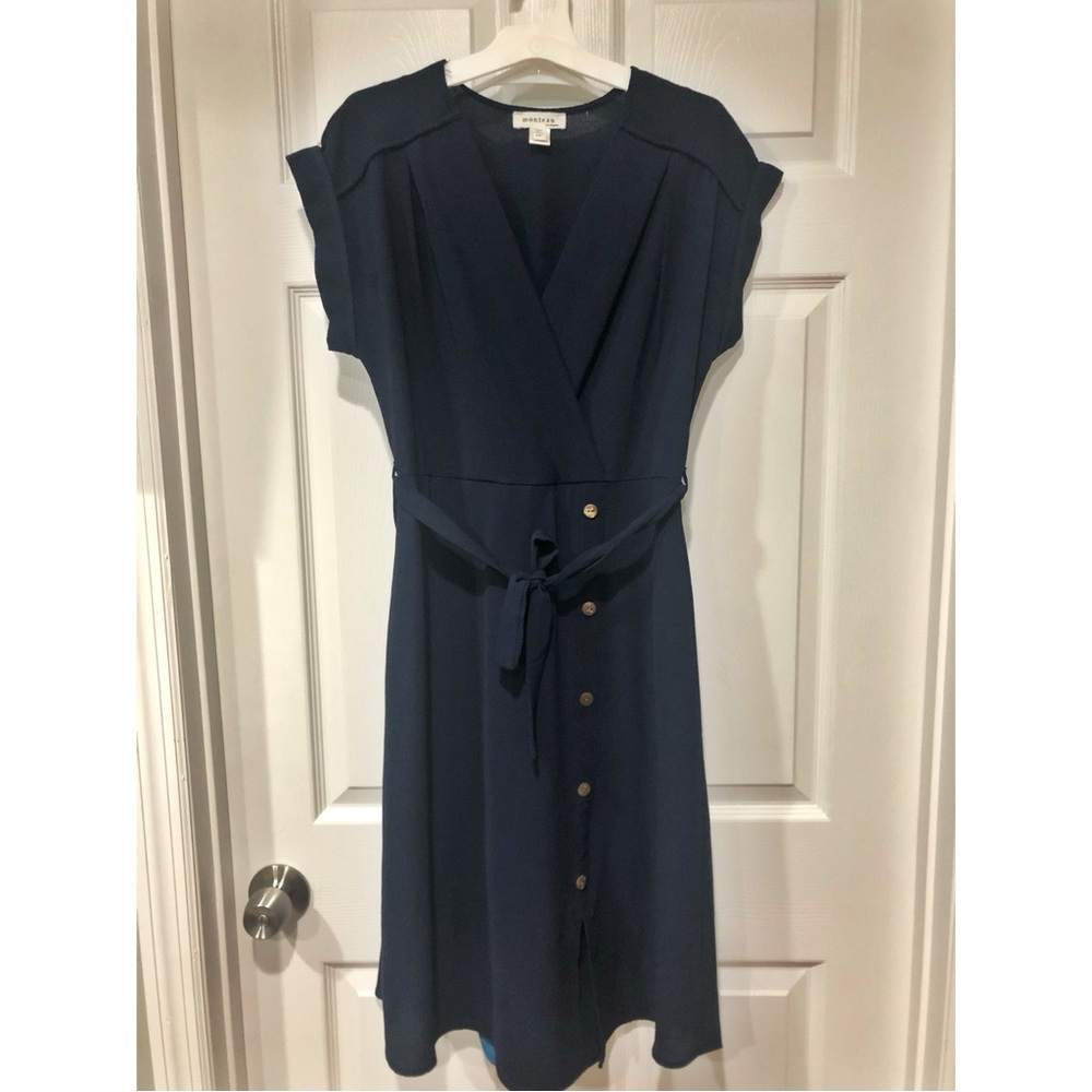 Navy Blue Midi Dress